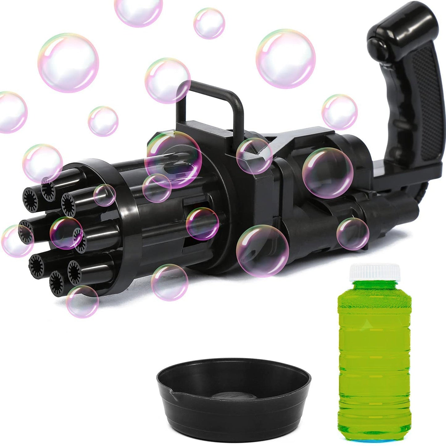 8 Hole Battery Operated Bubbles Gun Toys for Boys and Girls (1 Piece) - Outdoor Playtime Fun | Evergreen Mart