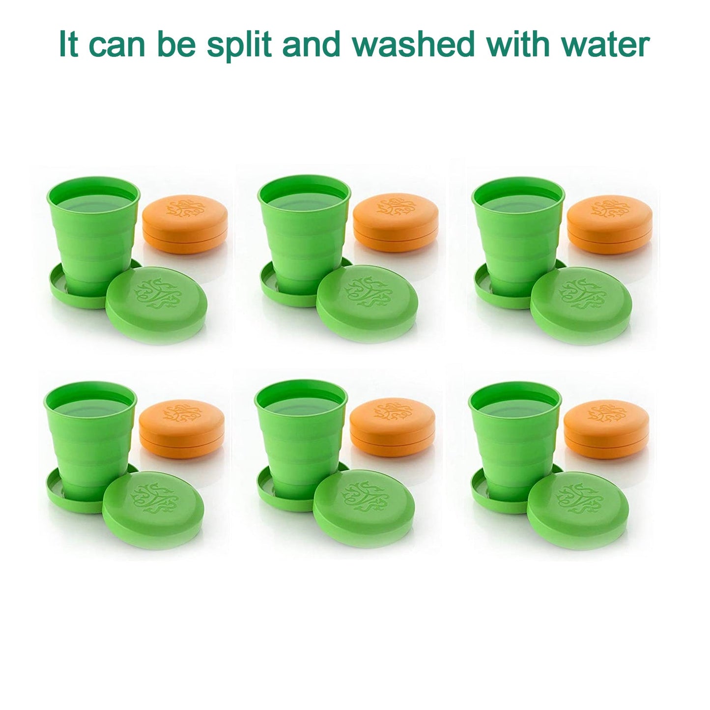Unbreakable Magic Cup Folding Pocket Glass for Traveling - Compact & Convenient (Pack of 4) | Evergreen Mart