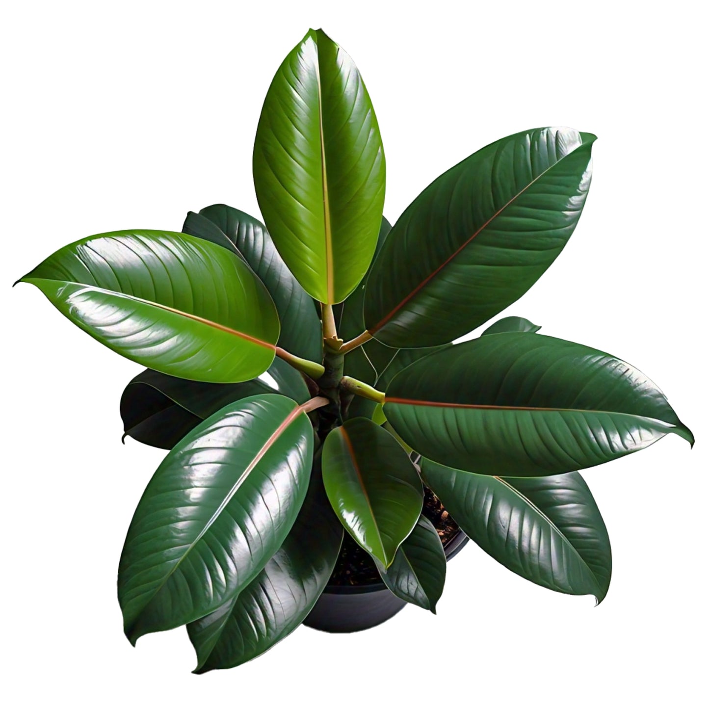 Rubber Plant (Ficus elastica) - Indoor Decorative Plant | Air-Purifying | Evergreen Mart