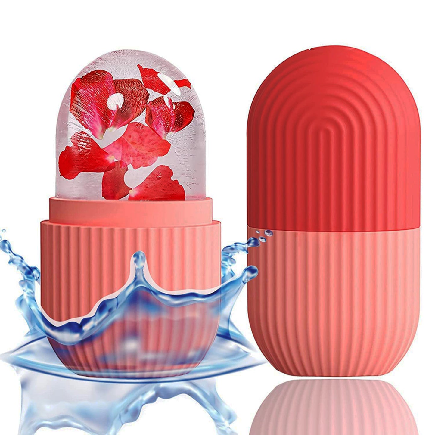 Glowing Skin Ice Roller for Women - Easy Facial Massage | Puffy Eyes Relief - Unbreakable & Reusable (Multicolor) | Evergreen Mart