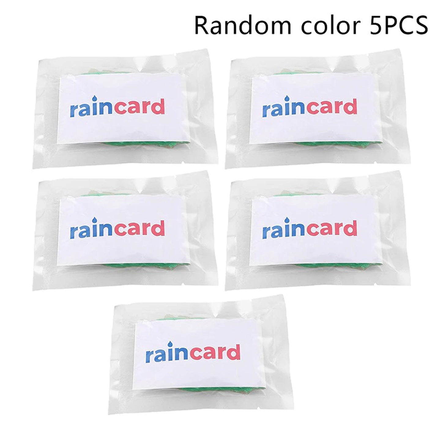 Disposable Pocket Size Easy to Carry Raincoat Pack of 5 Rain Cards - Stay Dry on the Go | Evergreen Mart