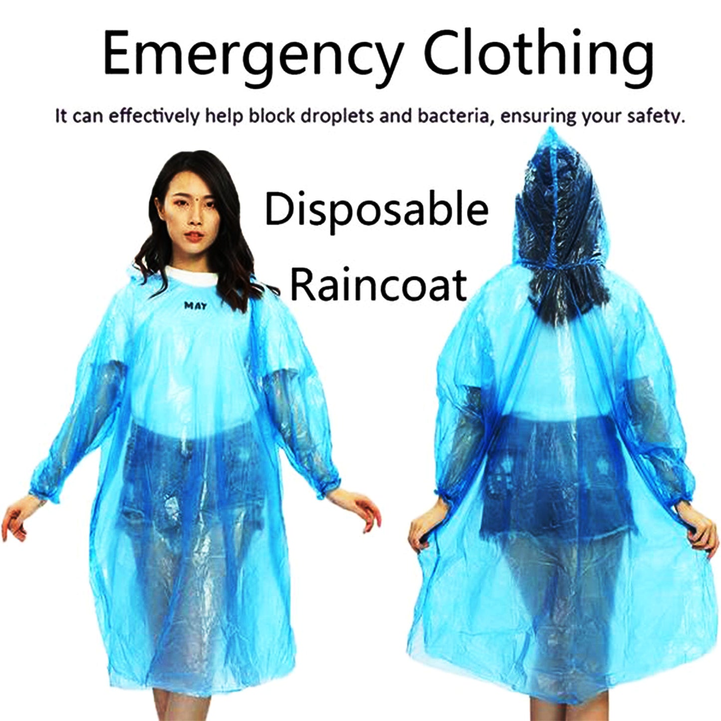 Disposable Pocket Size Easy to Carry Raincoat Pack of 5 Rain Cards - Stay Dry on the Go | Evergreen Mart